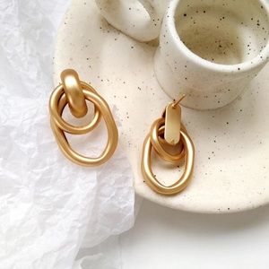 Buy 1 get 1 50% off Brand New Metal Texture Stud Earrings